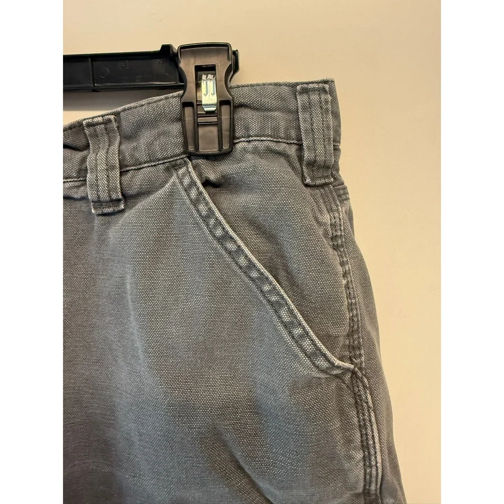 Wolverine Mens Carpenter Shorts Gray Canvas Utility Workwear Size 34